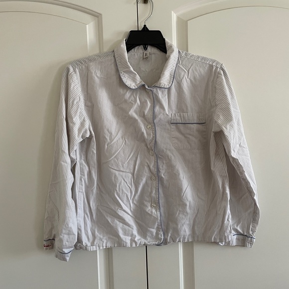 Women’s Striped White Pajama Set - Picture 2 of 7